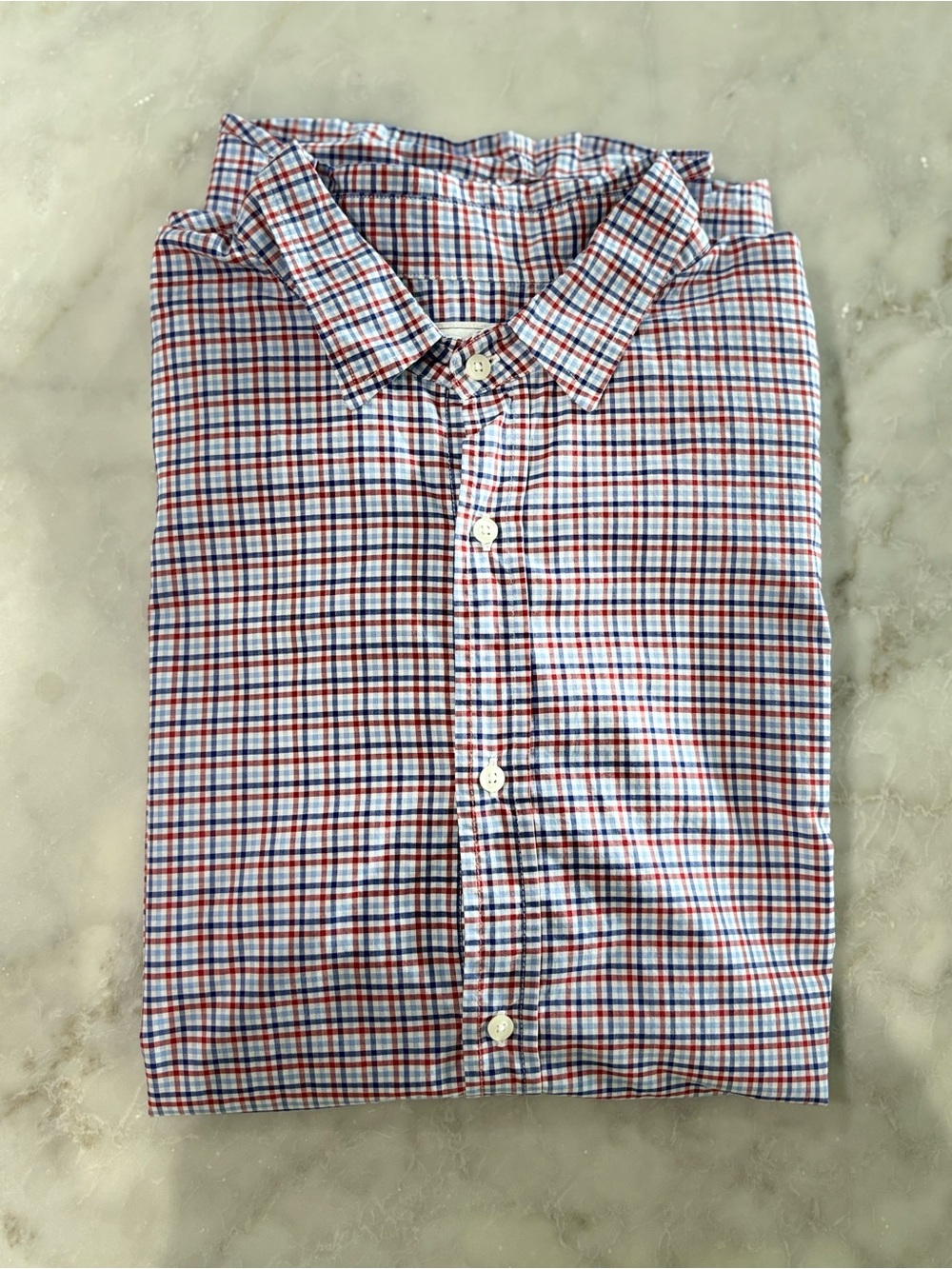 Frank & Eileen Red and Blue Checked Casual Button-Down Shirt